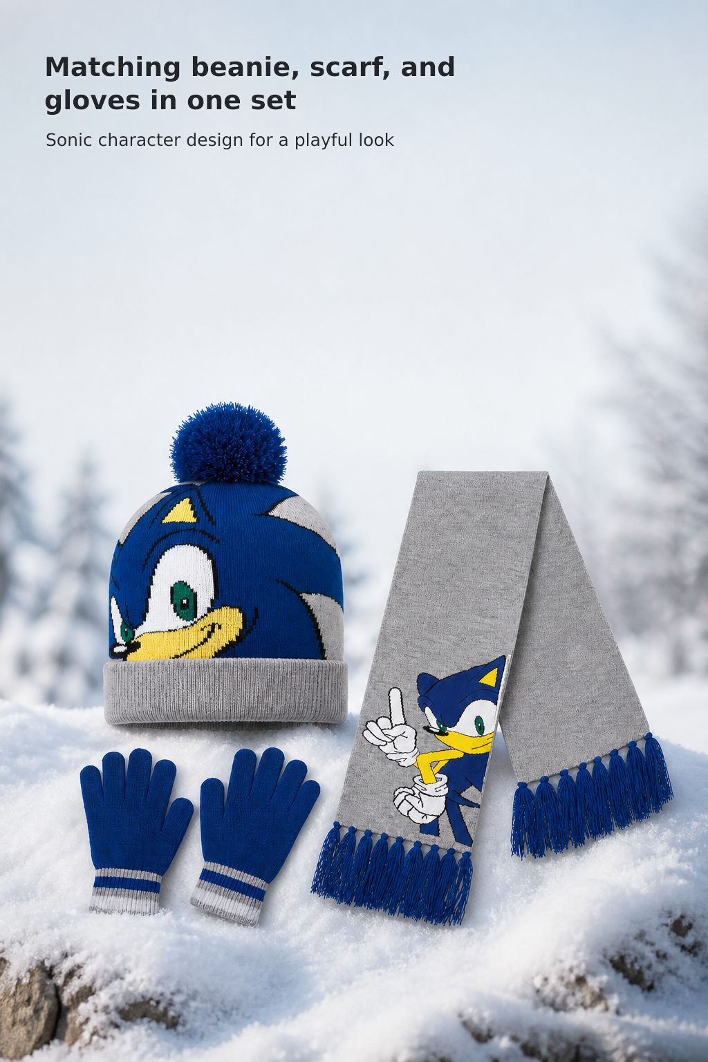 Boys’ Beanie, Scarf, and Gloves Winter Set