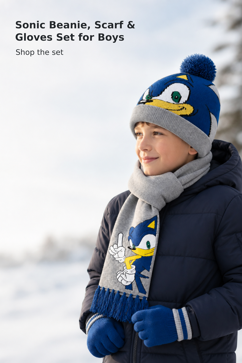 Boys’ Beanie, Scarf, and Gloves Winter Set